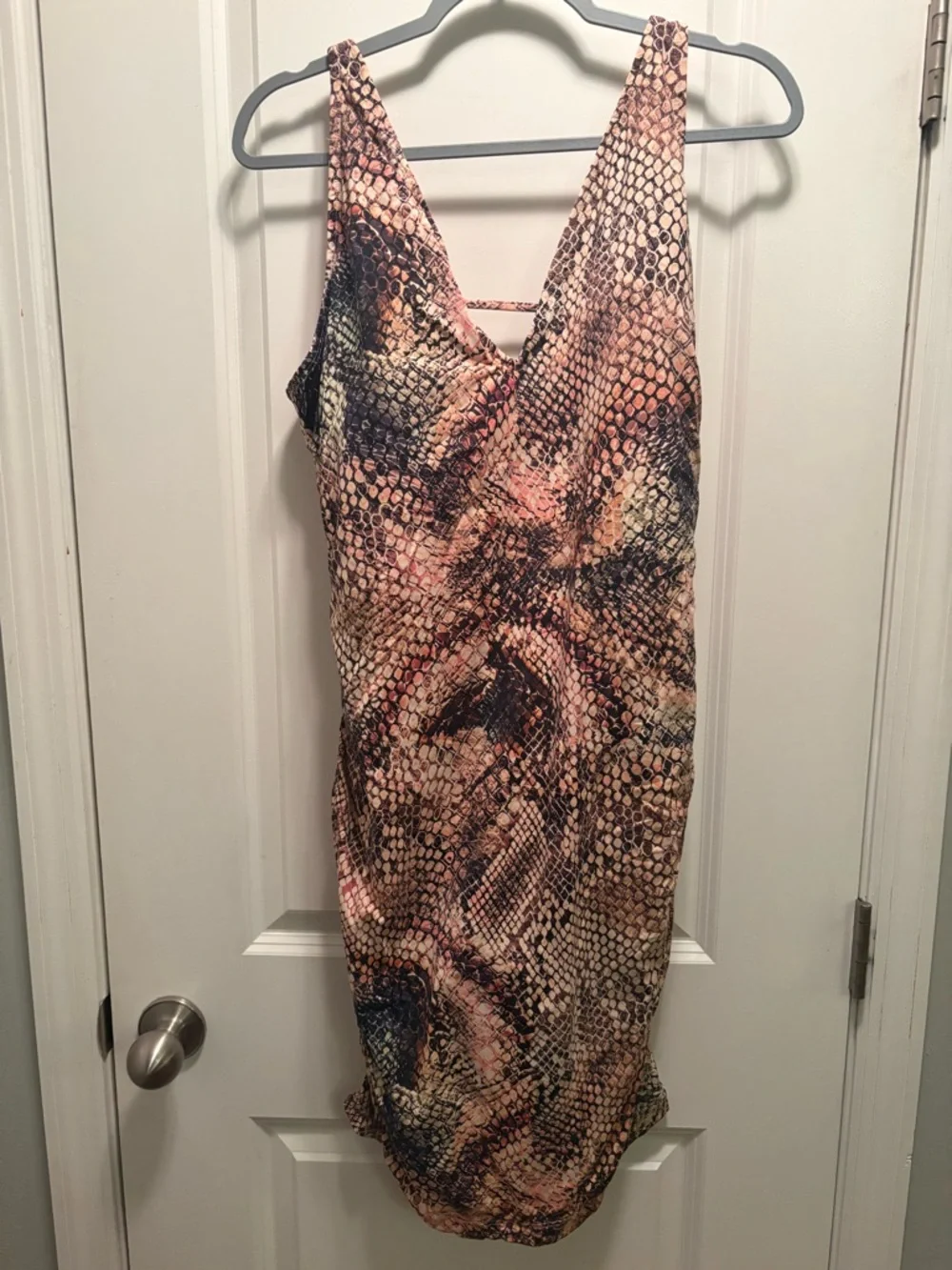 TA3 Snake Print Plungey Swim Dress NWT Size 3X Reg/Long - Picture 3 of 5